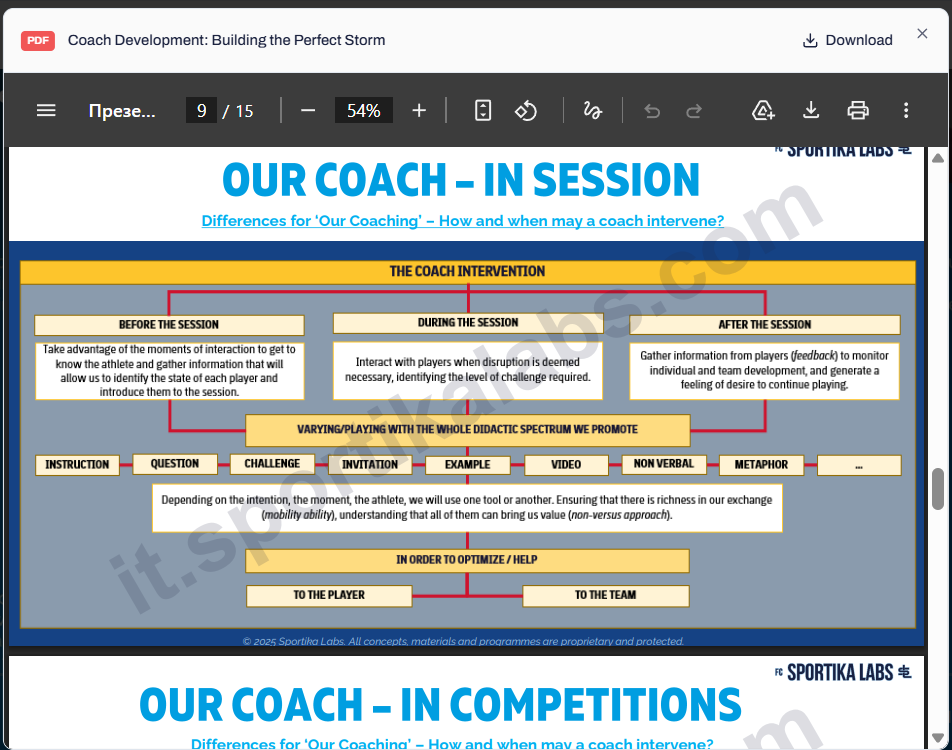 Coach development