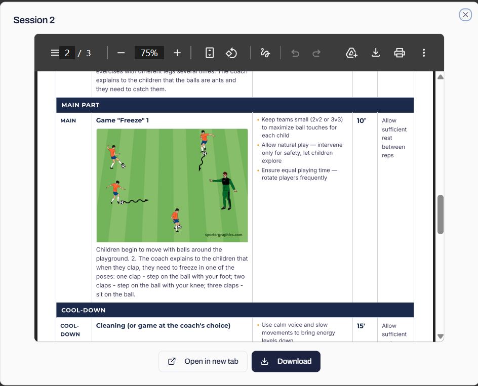 Session plans